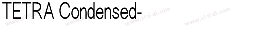 TETRA Condensed字体转换